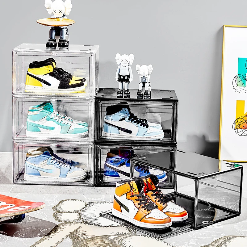 

Plastic Shoe Box Transparent Shoe Cabinet Shoe Rackshoe Box Thickened Shoe Box Storage Box Stackable Closet Plastic Storage Box