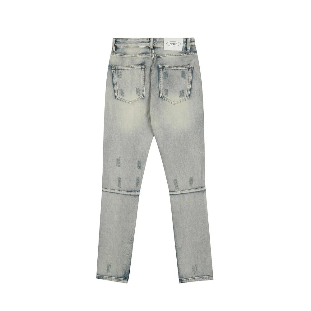 Harajuku Slim Retro Casual Jeans Men and Women HighStreet Oversized Vibe Style Denim Trousers Pencil Pants Men Jeans  Casual