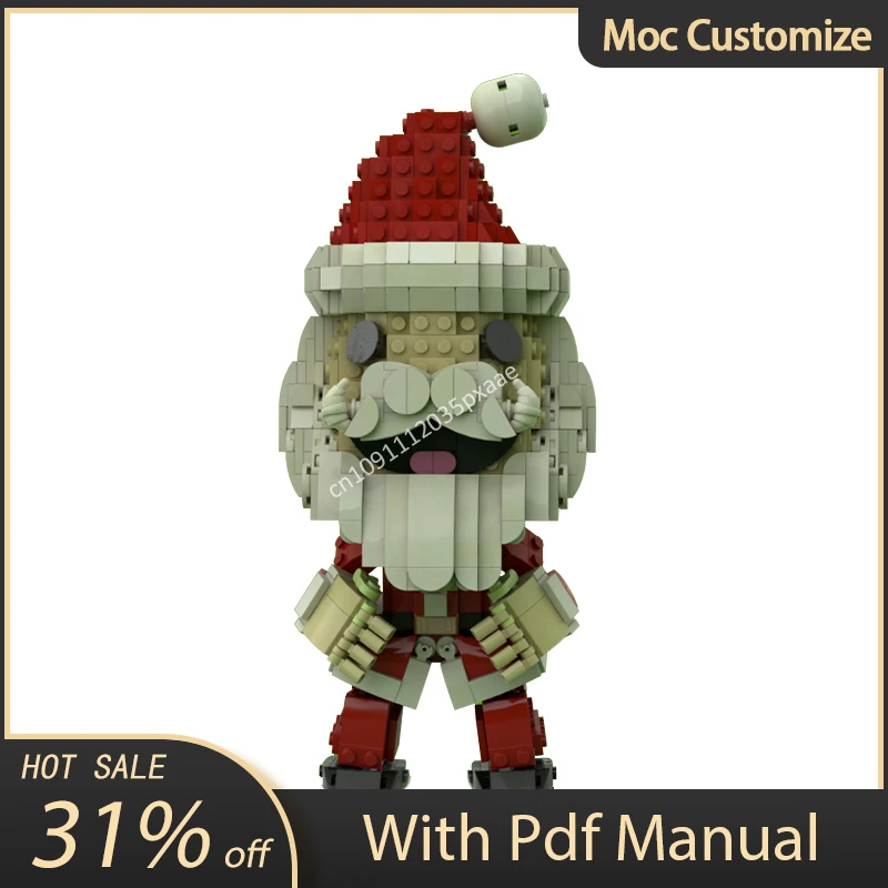 943 шт. рождественская серия Moc костюм Санта-Санта набор строительных блоков