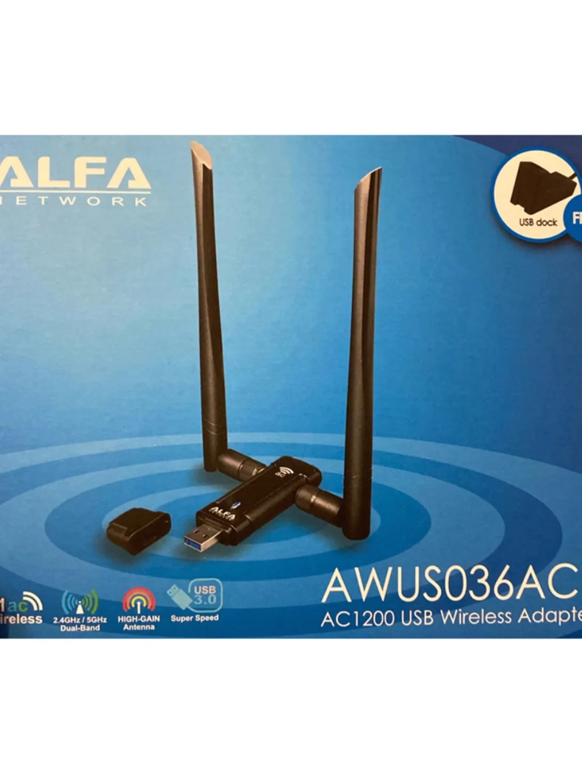 

ALFA AWUS036AC RT8812AU wireless network card BT5 supports Kali Linux MAC Win10