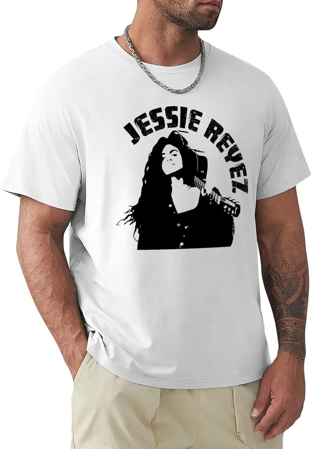 Футболка Jessie Music Reyez Мужская модный топ с круглым вырезом и коротким рукавом на