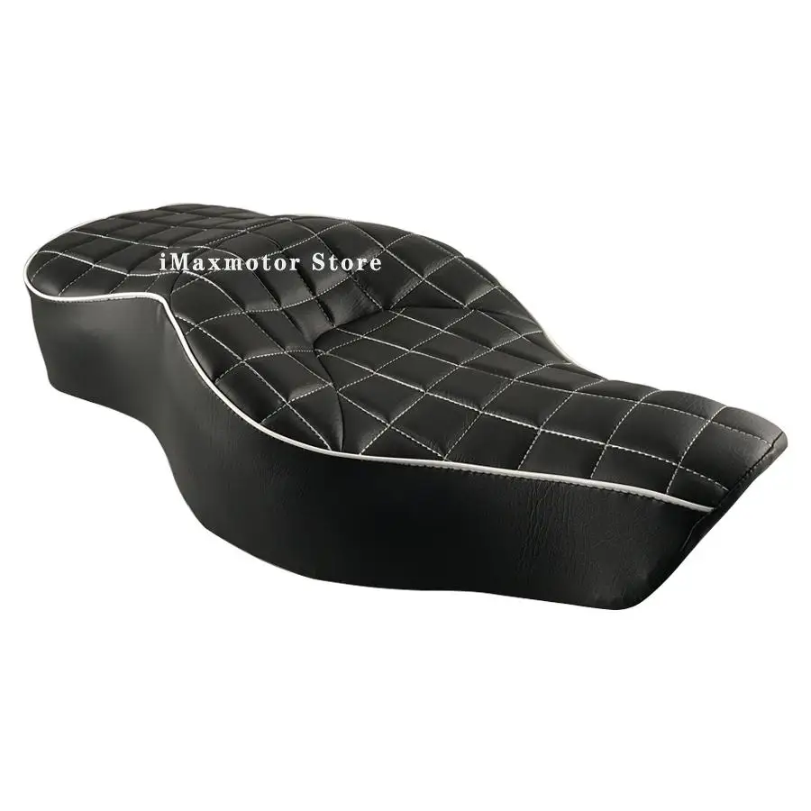 Мотоциклетное черное Двухместный сиденье для водителя подушка пассажирского