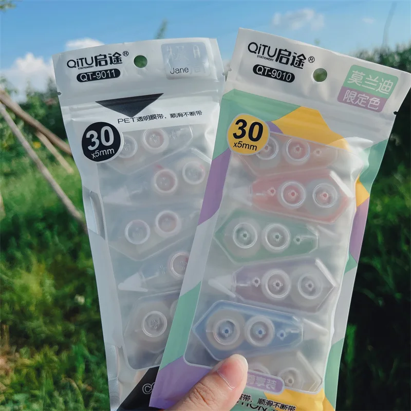 

6 Pcs school accessories school supplies korean stationery glue tape stationary kawaii accessories correction tape white ou