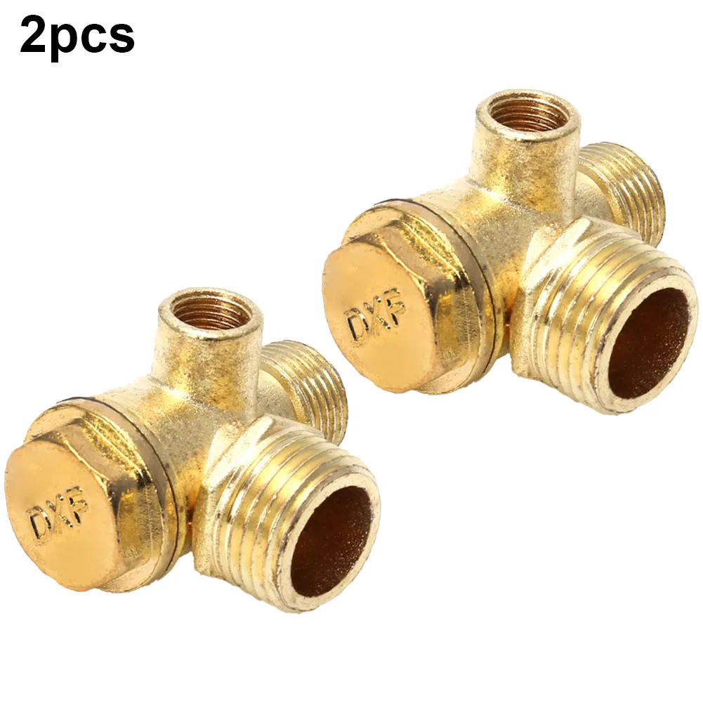 

2PCS Air Compressor Check Valve Zinc Alloy Replacement For Central Pneumatic 40400 Air Compressor 3-port Check Valve