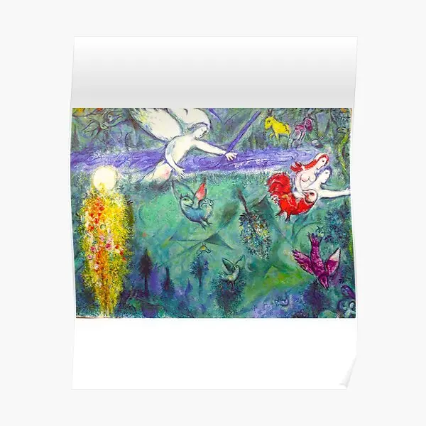 

Marc Chagall Adam And Eve Chased From Th Poster Mural Painting Print Wall Funny Modern Room Home Decoration Art Decor No Frame