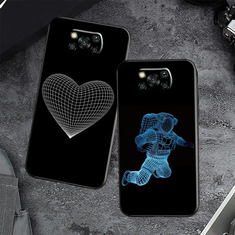 

Line Heart Pattern Phone Case For XiaoMi 11 Note 10 Pro 11 9SE Ultra CC9 Mi Lite 10S CC9e 2f0x Talkie Painted Smart Slot Coque