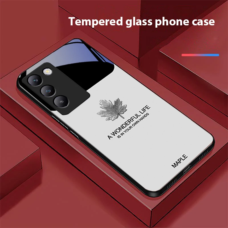 Коричневые кленовые листья для Y72 33S 11 03 36 96 Lite 35 16 Iqoo 12 V40 SE 5G 29 40 21 30 X80 Pro Vivo черный