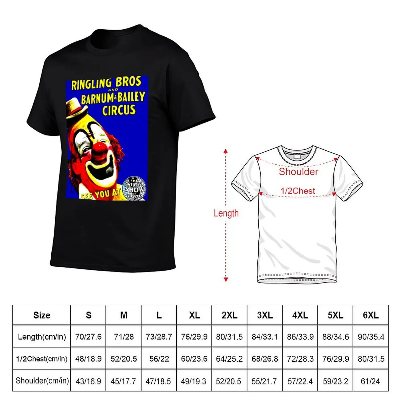 Футболка с цирковым принтом RINGLING BROS. BARNUM and BAILEY, винтажная, 1910 года, для работы на открытом воздухе, мужская. (art.: 3920dbdf55ac4) - 3920dbdf55ac4