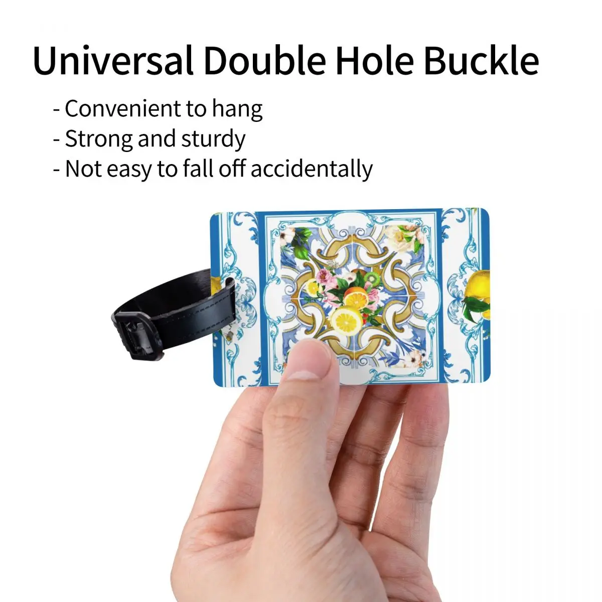 Пользовательские средиземноморские летние лимоны плитки бирки для чемоданов