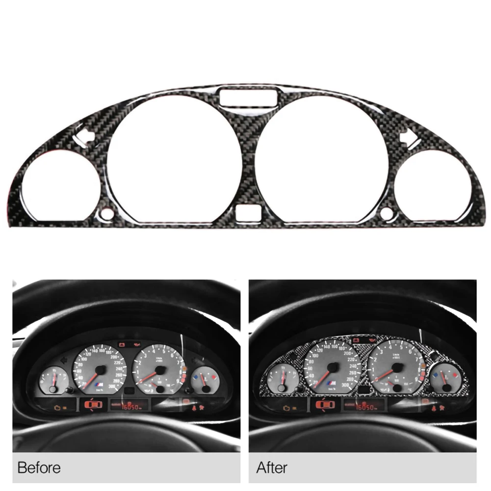 

Carbon Fiber Internal Instrument Panel Decorative Frame Dashboard Cover Stickers Trim Interior For BMW E46 M3 1998-2005