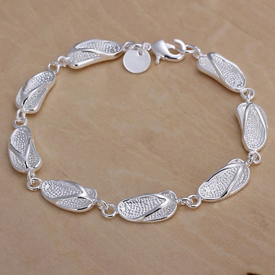 

Wholesale 925 Silver Unique Design Beautiful Fashion Women Silver Color Jewelry High Quality Bracelets Factory Price