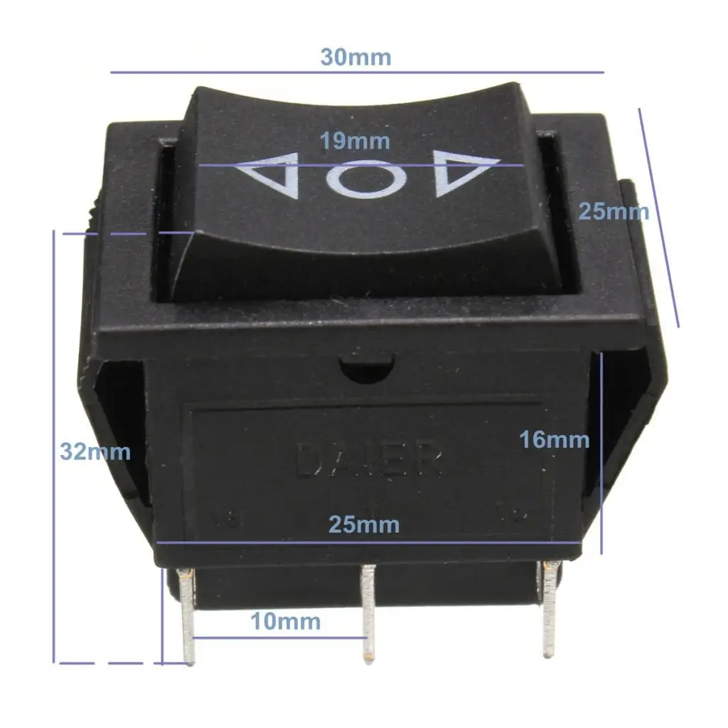 6-контактный DPDT мгновенный кулисный переключатель для стеклоподъемника 250 В/10 А 125
