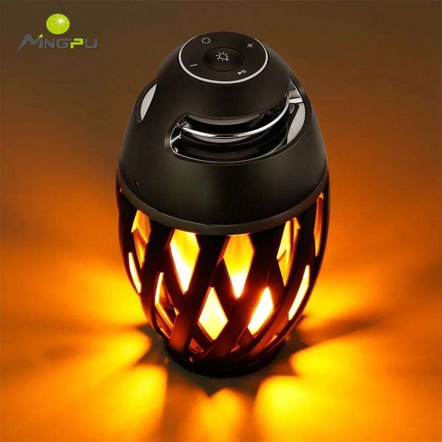 

Portable Wireless Speaker LED Flame Light Loudspeaker Bluetooth Music Player Atmosphere Torch Lamp Flicker Light Birthday Gift