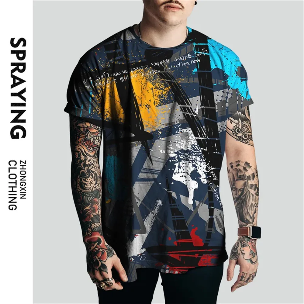 

Футболка мужская с принтом алмазной линии, стильная свободная быстросохнущая Влагоотводящая футболка в стиле хип-хоп, для отдыха, туризма, ...