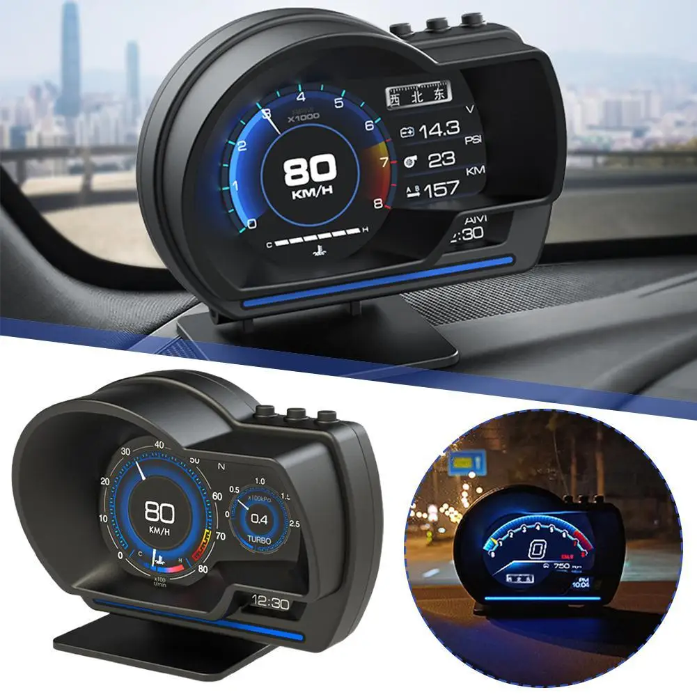 Автомобильный HUD проекционный дисплей A500 OBD GPS Smart Gauge 2024 Новая система