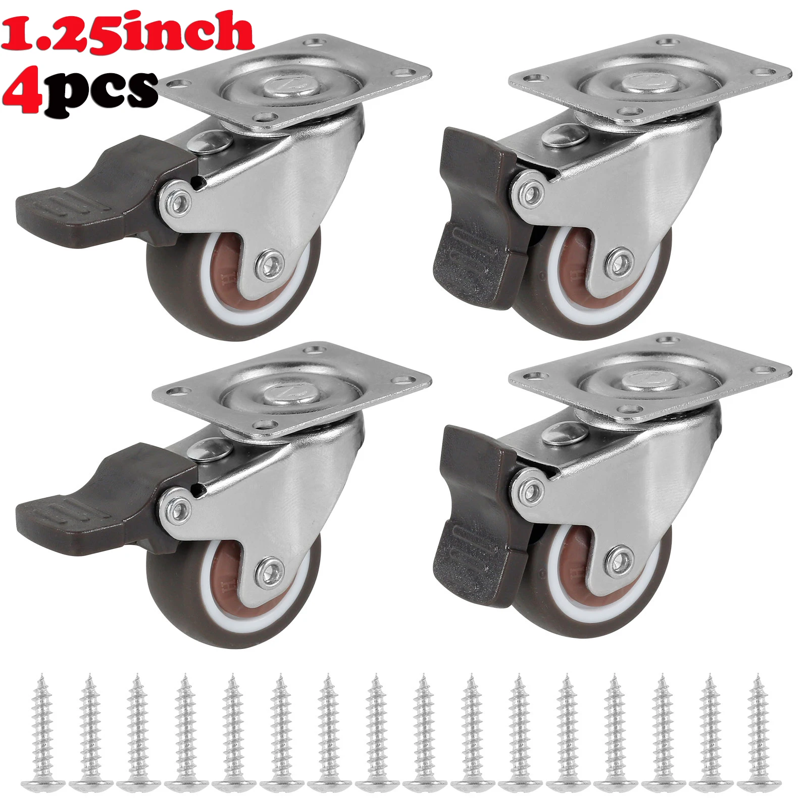 

Мебельные ролики универсальные поворотные с фиксатором 12 шт.