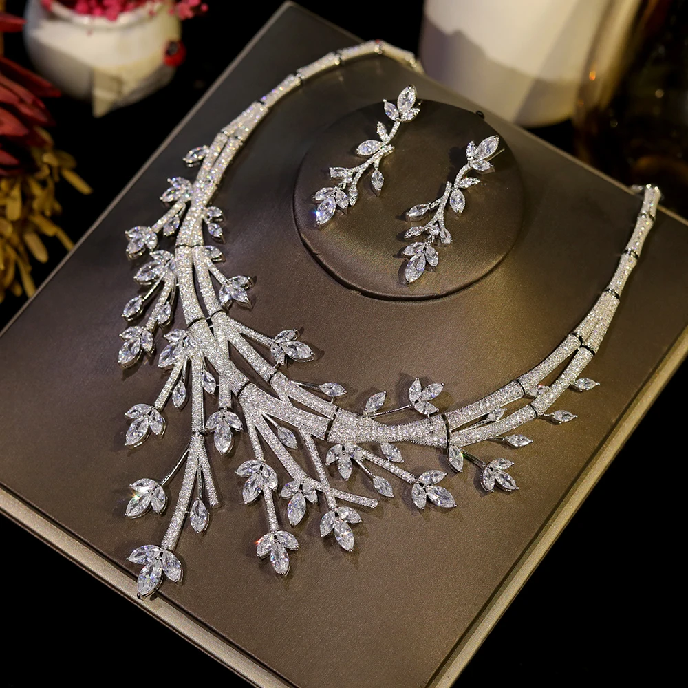 ASNORA Цирконий Высококачественный индийский комплект украшений Conjunto Feminino Kadın Takı