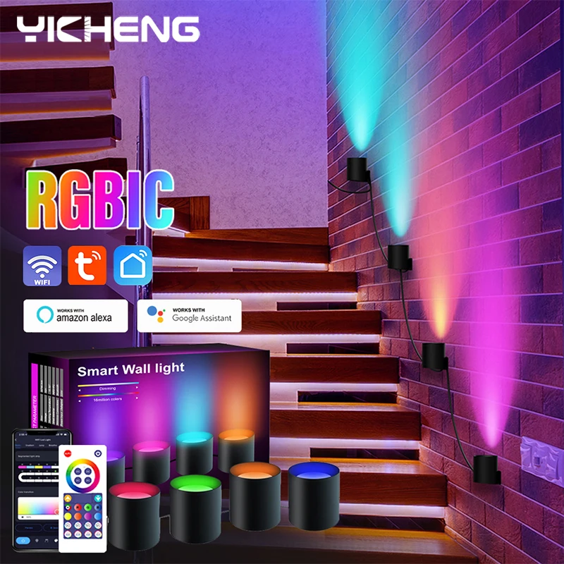 Умный настенный светильник RGBIC TUYA APP