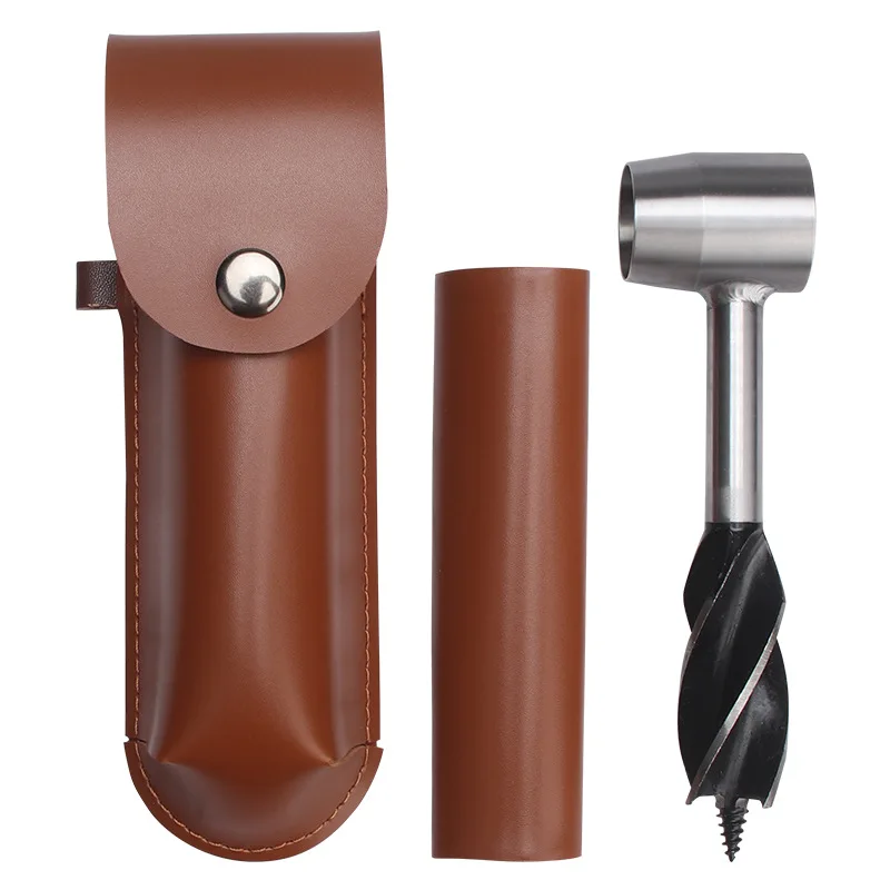 

Инструмент для выживания, ручной шнек для выживания, шнек из нержавеющей стали, древесный шнек, прищепка с держателем из ПУ для улицы, рюкзак...