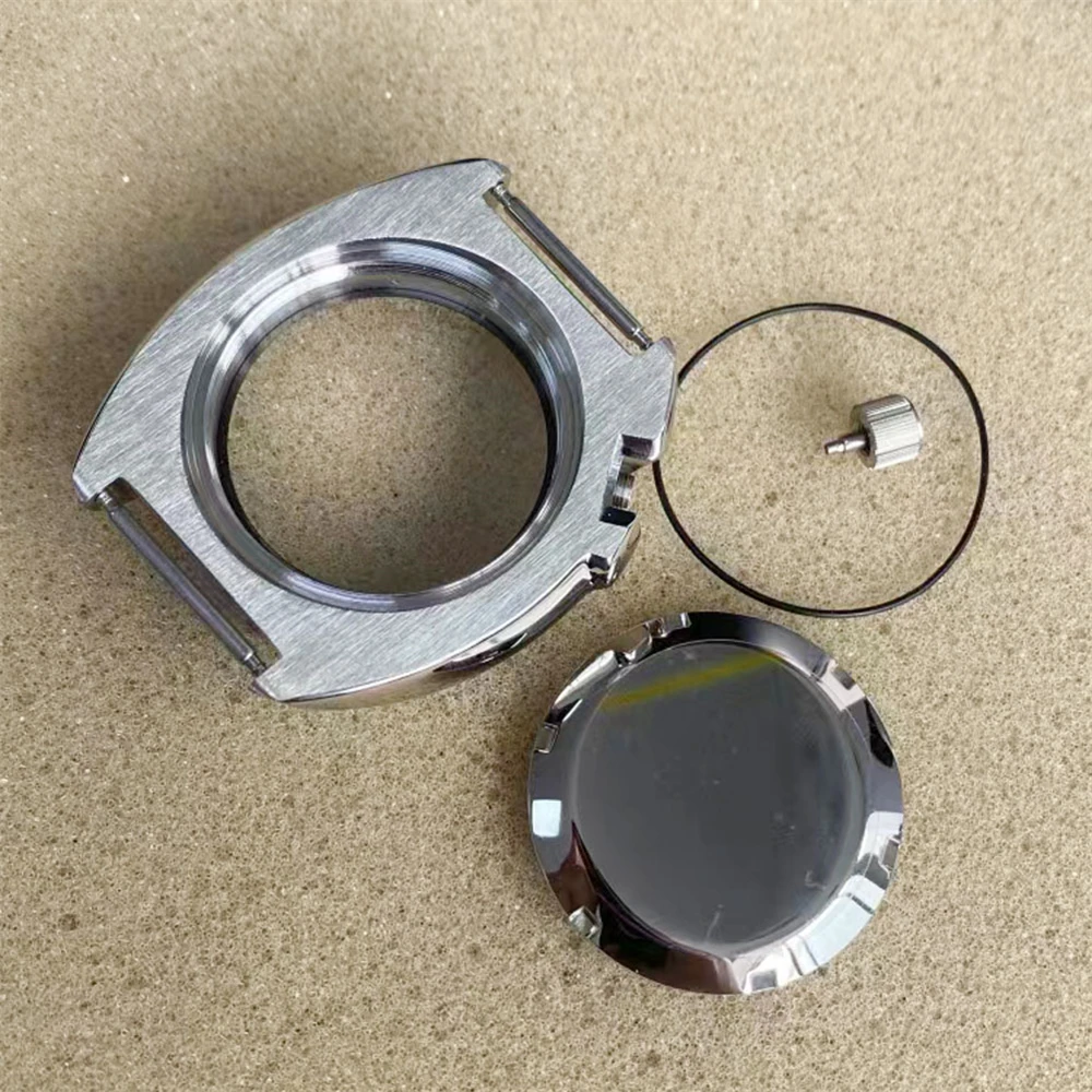 316L Stainless Steel Watch Case 41mm Waterproof Black Inner Shadow Case For NH35/NH36/4R Movement Men Watch Modification Parts