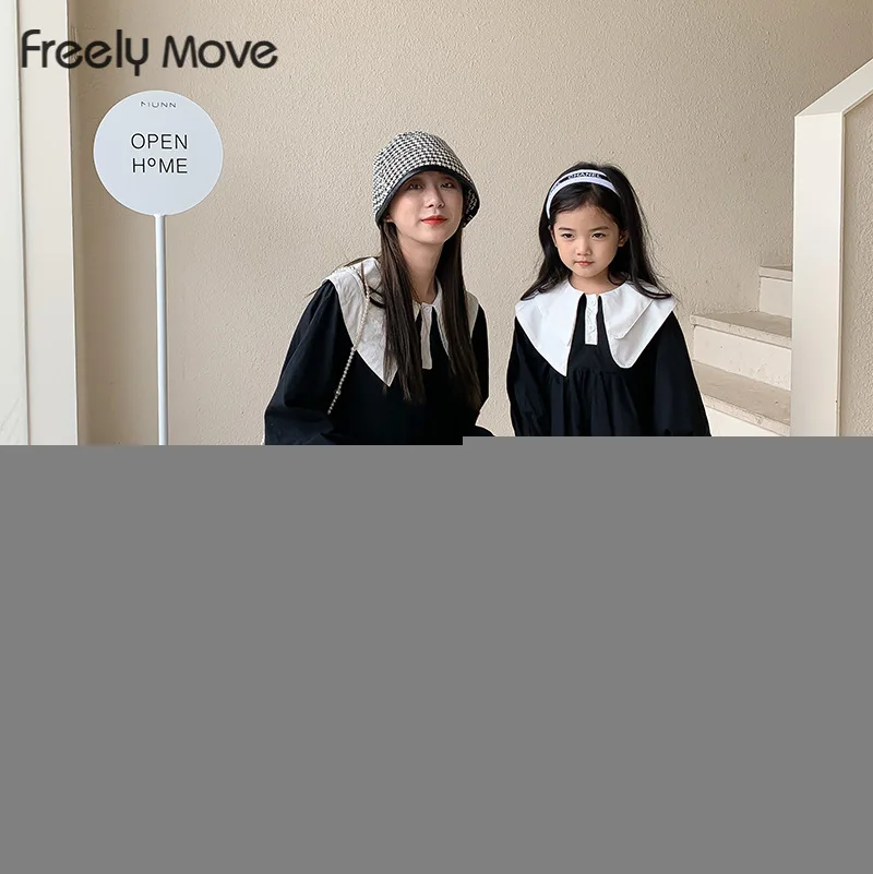 

Freely Move Mommy and me clothes Mother daughter dresses Long Sleeve Dress Mother and daughter clothes Family matching clothes