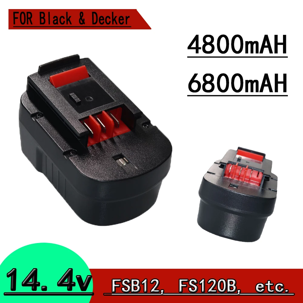 

Перезаряжаемая NiMH батарея Black Decker 14,4 В 4800/6800 мАч подходит для всей модели Black & Decker 14,4 В