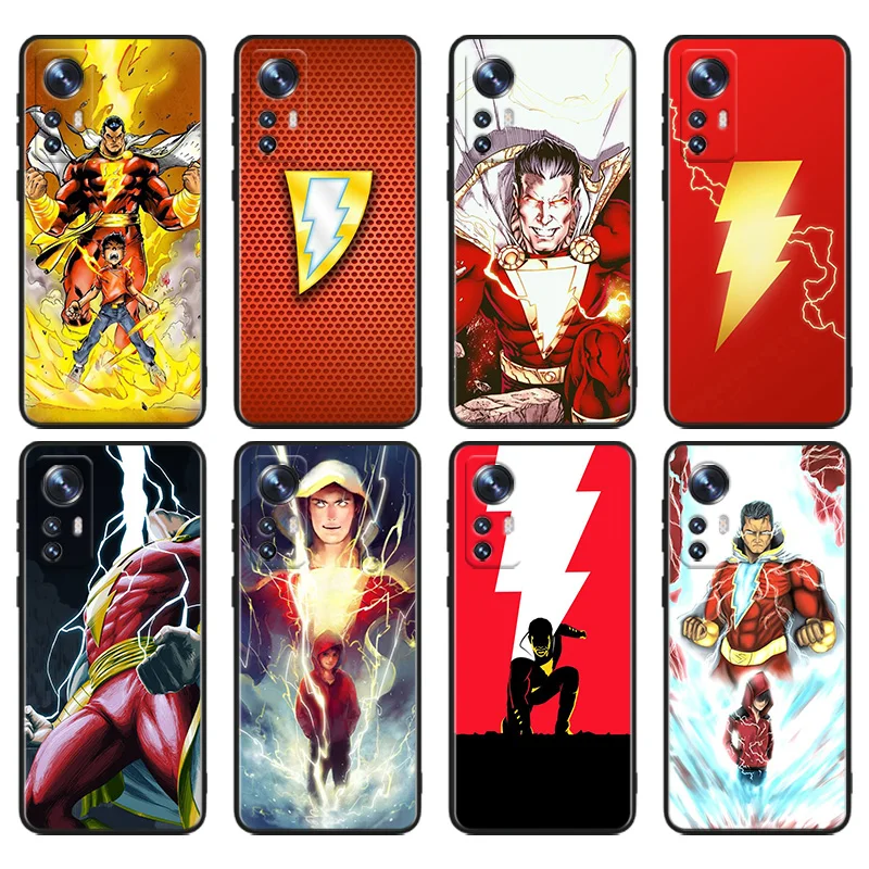 

Hero Shazam Phone Case For Xiaomi Mi 12T 12S 12X 11i 11X 11T 11 10T 10S Ultra Pro Lite Black Soft Cover