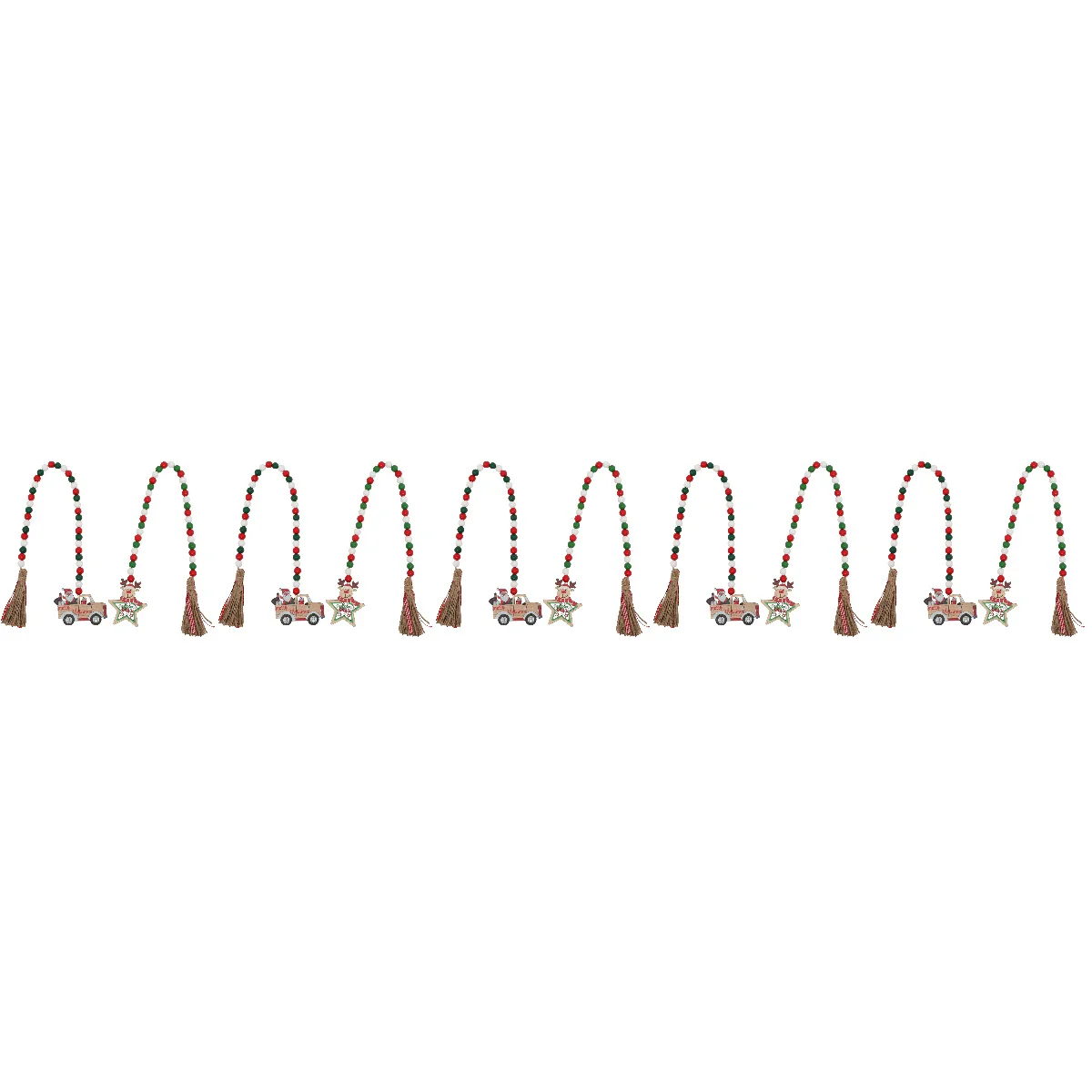 

10 Christmas Bead Garland with Tassels Christmas Tree