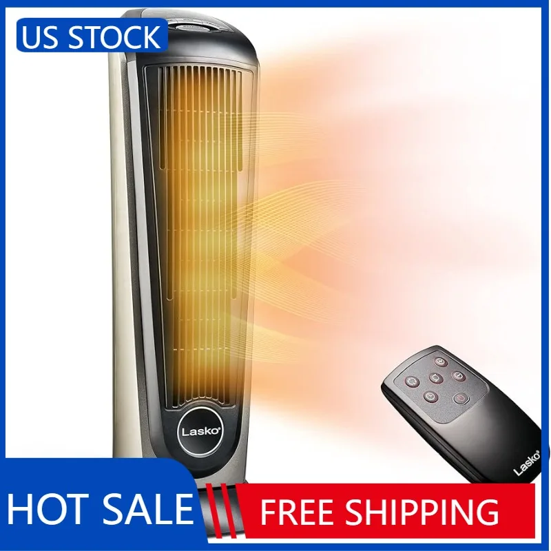 

Lasko Осциллирующий керамический обогреватель для дома с регулируемым термостатом, таймером и пультом дистанционного управления, 22,5 дюйма