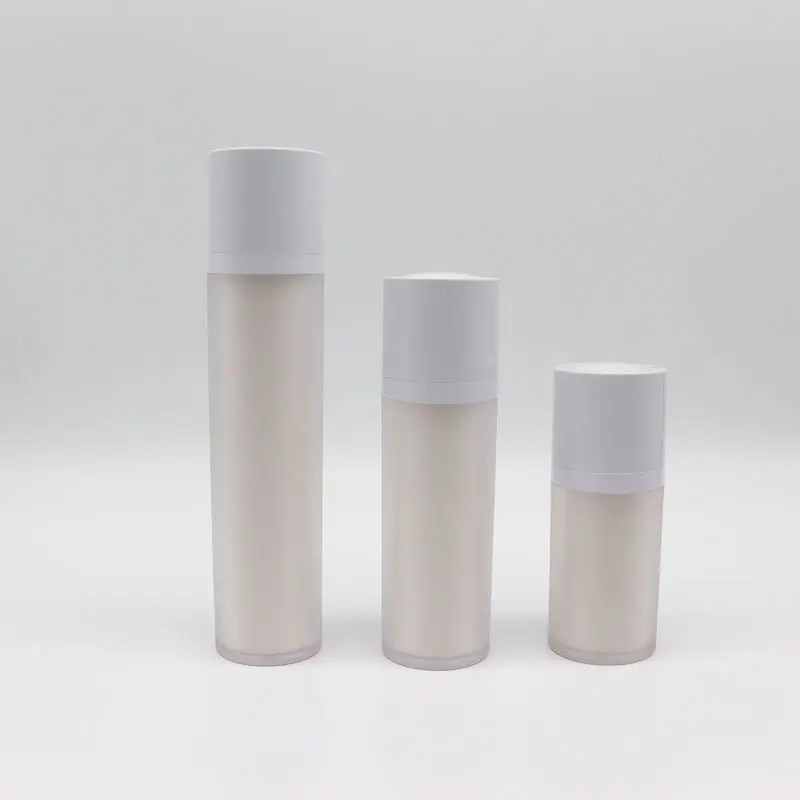 20 X 15ml 30ml 50ml Empty Double Wall As Round Twist Up Airless Bottle Rotary Pump Head Lotion Cream  Airless Container