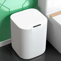 induction type smart trash can large living room luxury electric toilet paper basket square papelera trash can kitchen eb5ljt