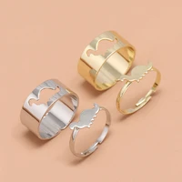 2 pcsset fashion simple dinosaur open ring creative design dinosaur adjustable rings for women punk party couple ring jewelry
