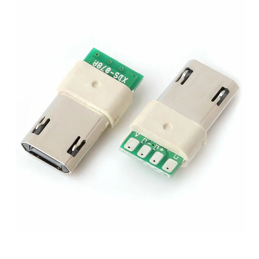 

Micro USB штекер с печатной платой JCD