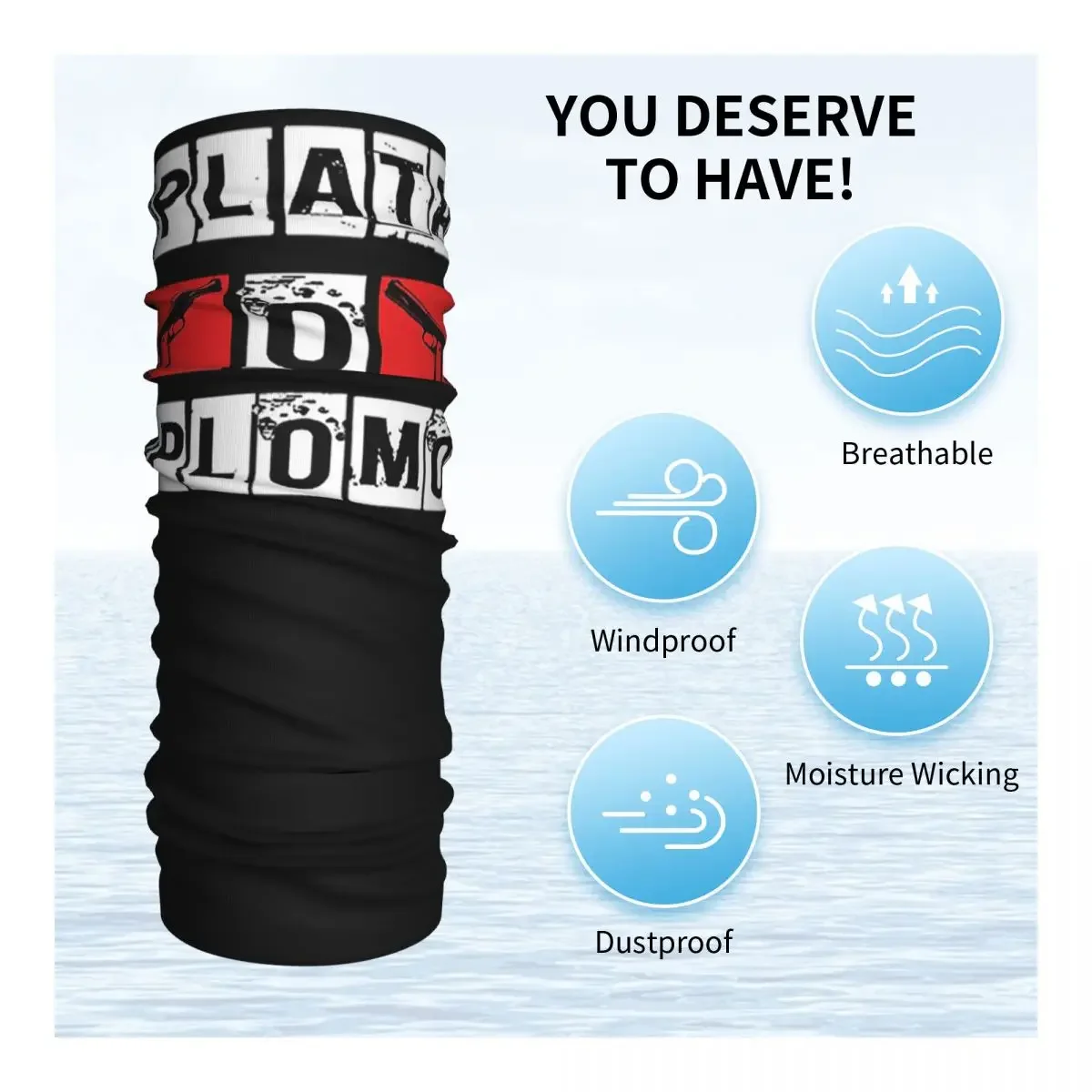 Plata O Plomo бандана на шею маска с принтом шарф многофункциональная повязка голову