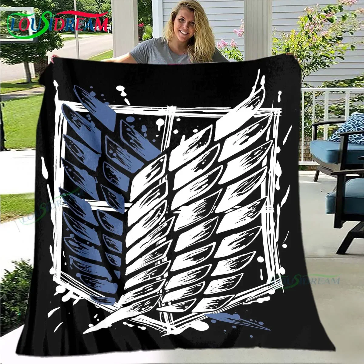 

Знаменитая аниме A-Attack on Titan четыре сезона одеяло для дивана покрывало для путешествий плюшевое одеяло для путешествий офиса одеяло для обеда