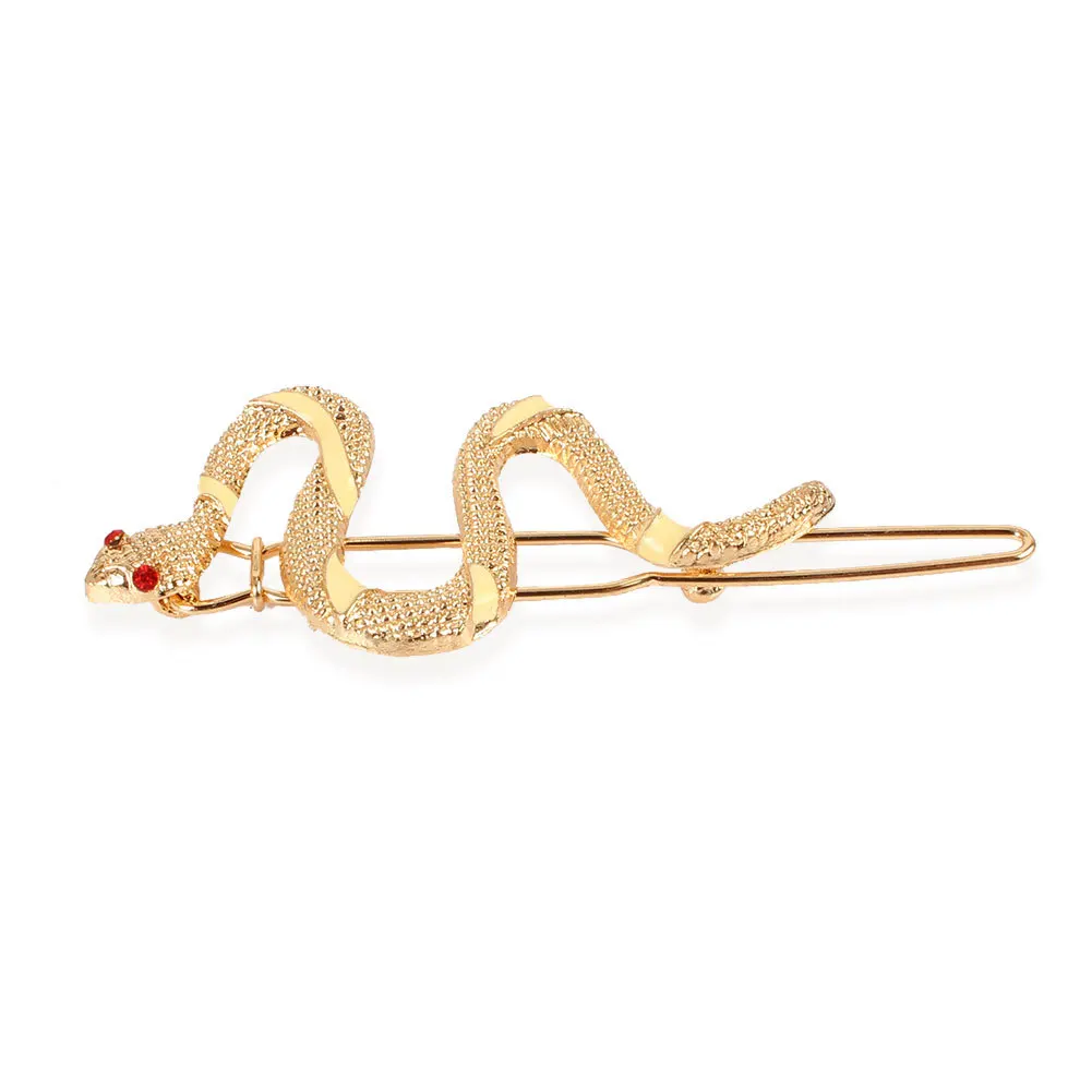 

2022 European and American women's fashion metal snake-shaped ok temperament exaggerated hairpin 2923