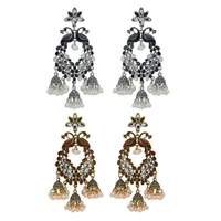boho afghan ethnic drop earrings for women pendient gyspy silvergold color bell indian earring ladies jewelry gift