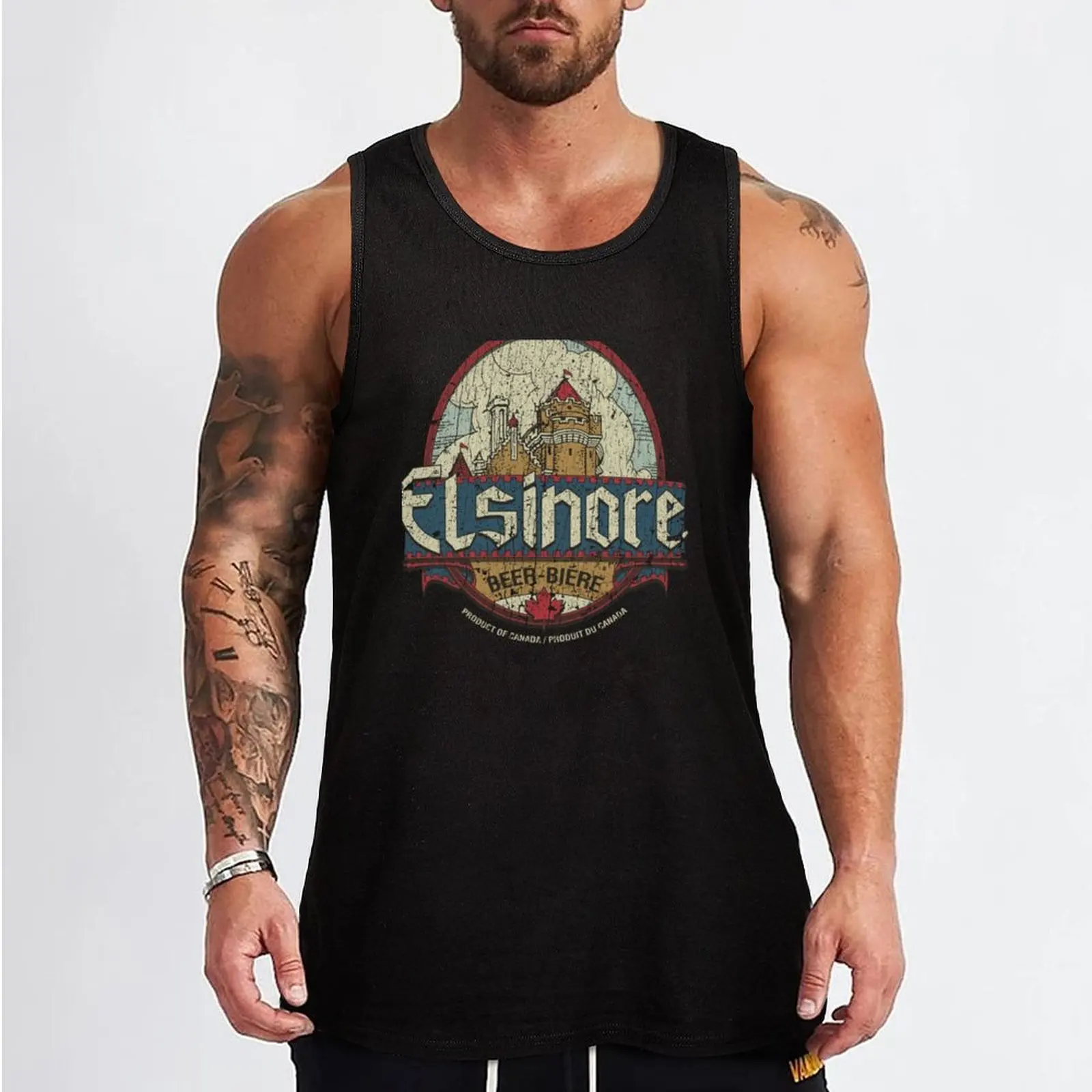 Фото Elsinore Beer 1983, майка для бодибилдинга, мужская летняя одежда, летняя футболка, мужская спортивная футболка №2
