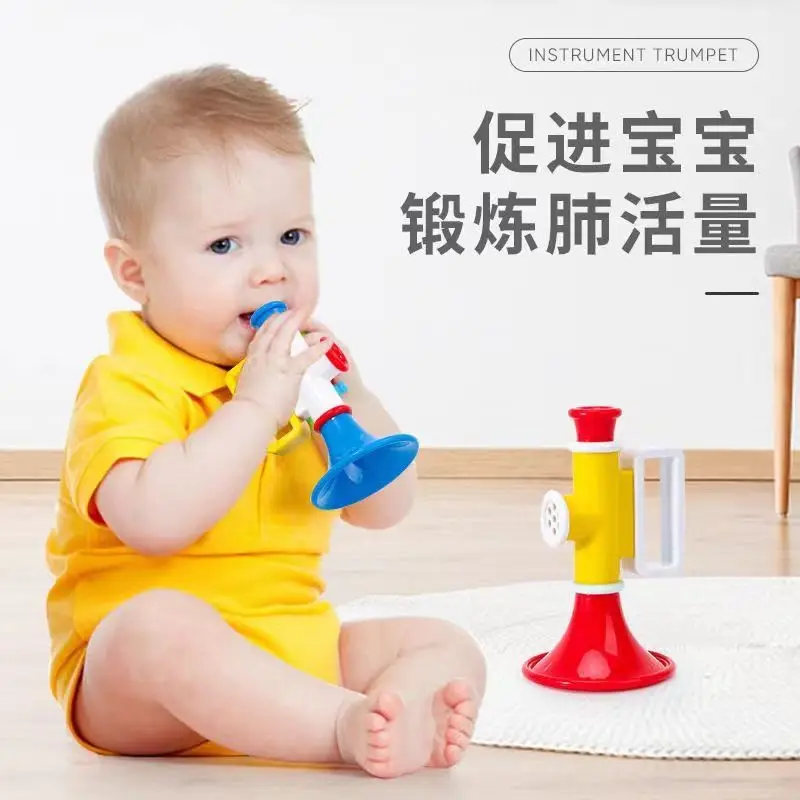 

New Cute Baby Musical Instrument Toys Small Speaker Plastic Vertical Whistle Small Speakers Trumpet Toy Children Kids