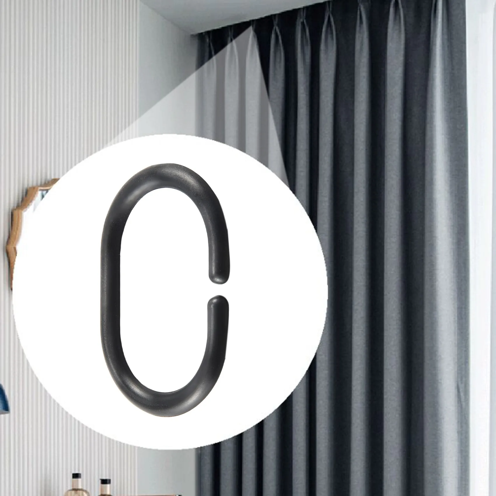 24 шт. кольца для занавесок душа пластиковые крючки ванной комнаты душевая штанга