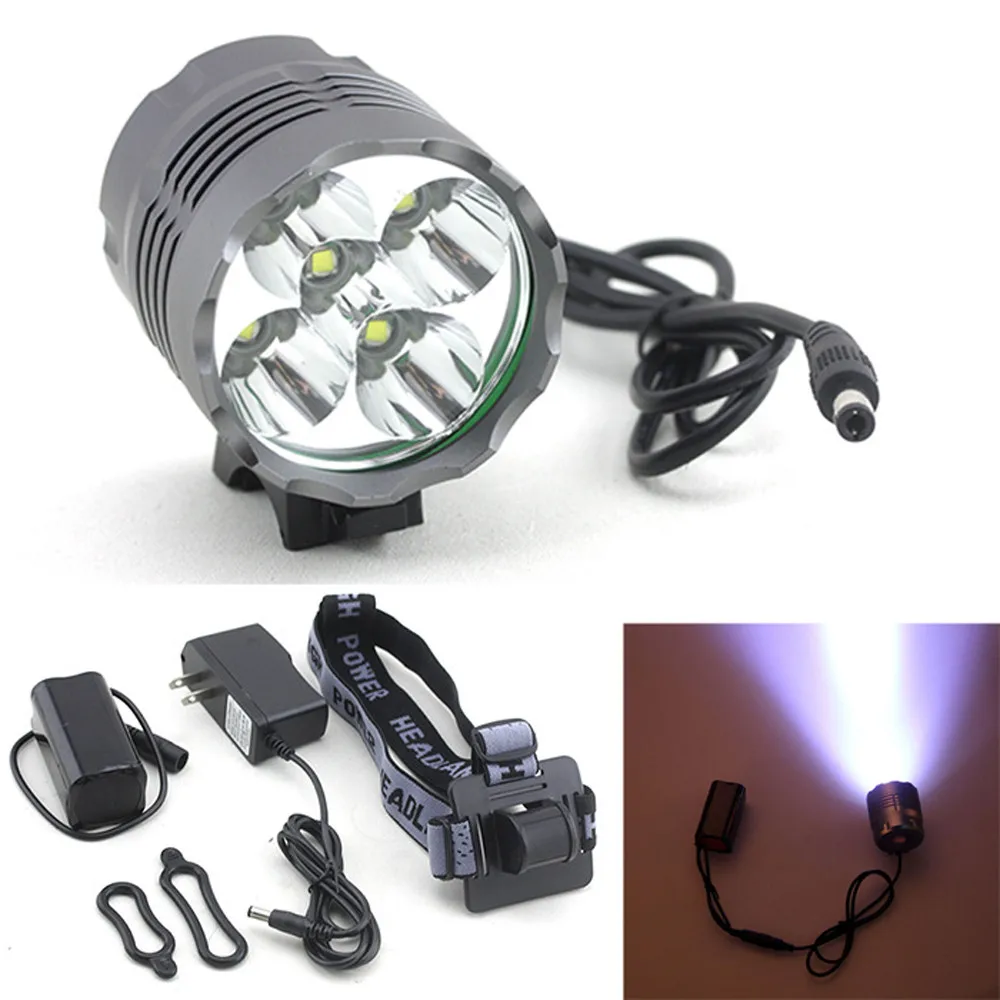 

Camping Bicycle Light Headlight Outdoor Cycling Waterproof 10000Lm 5x XM-L U2 LED Bicycle Light Torch Headlamp + Battery