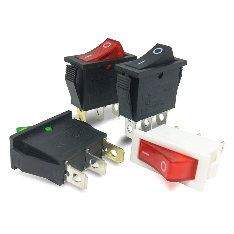 KCD3-102N KCD8-211N 3 Pin 2 Gears с светильник питанием, корабельный переключатель, форма кораблей 30*13 мм