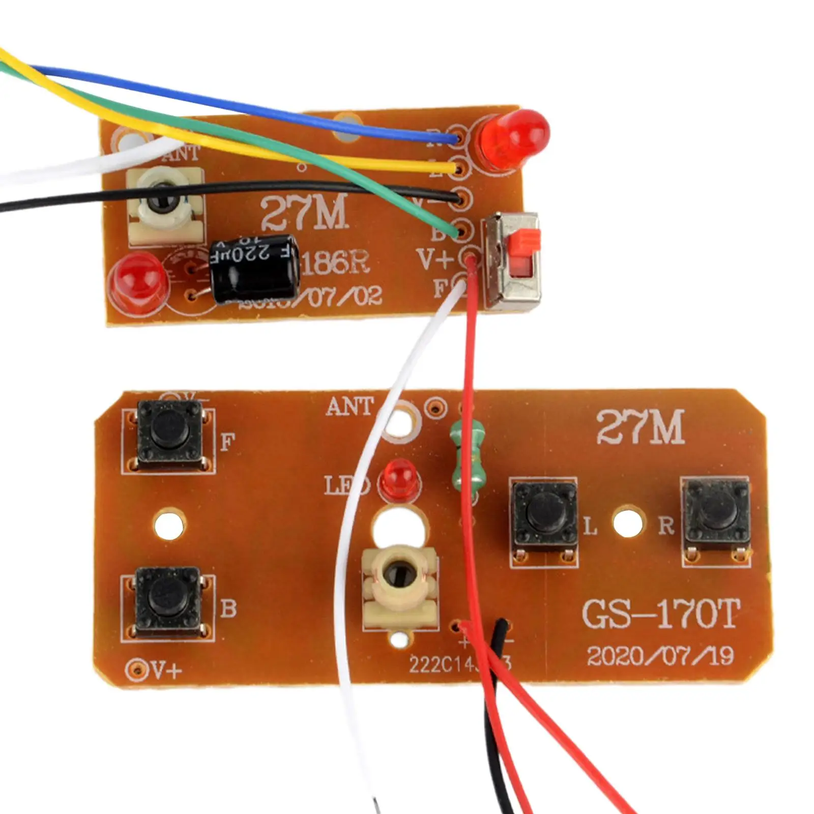 

2x Transmitter Receiver Board Module Set Spare Parts 4CH DC 3-4.5V for Vehicles Crawler RC Hobby Car Model Trucks DIY Accs