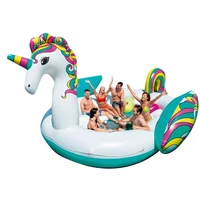6 person inflatable giant unicorn horse pool float island swimming pool lake beach party floating boat water toys air mattresses