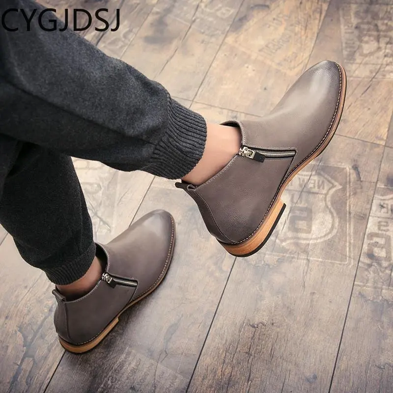 

Casuales Leather Shoes for Men Ankle Boots for Men Black Boots Casual Shoes for Men Stivali Werkschoenen Zapatillas De Hombre