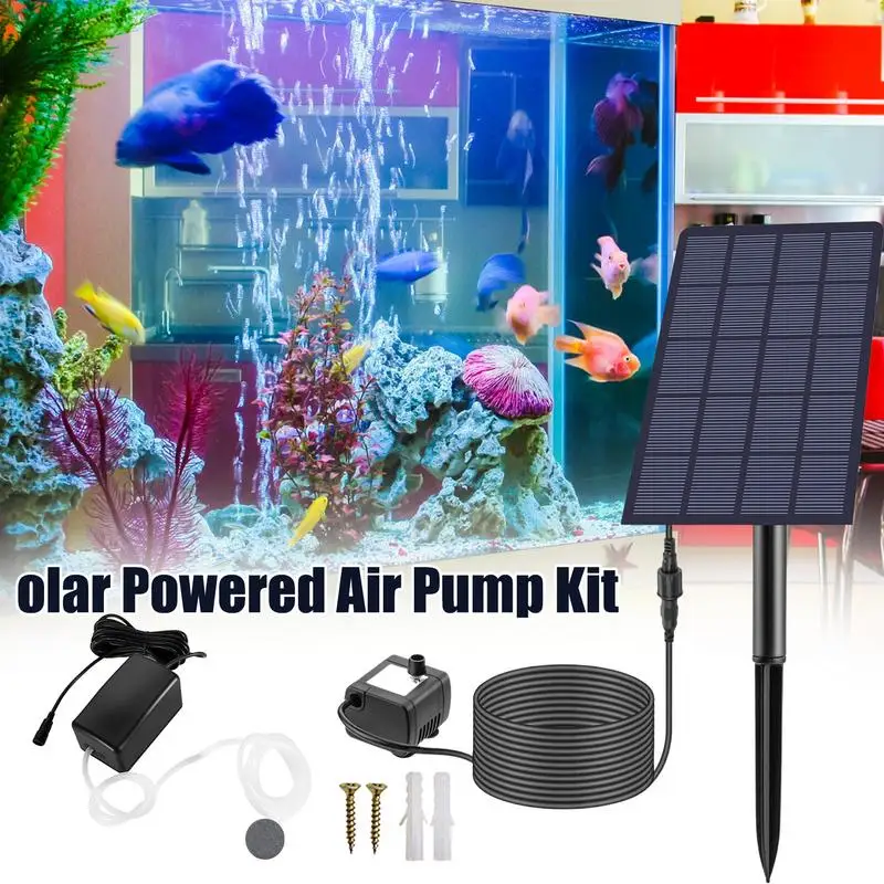 

Aquarium Fish Tank Air Pump Solar Powered Oxygenator Pool Aerator Water Circulation Low Noise Outdoor Pond Aerator For Pools