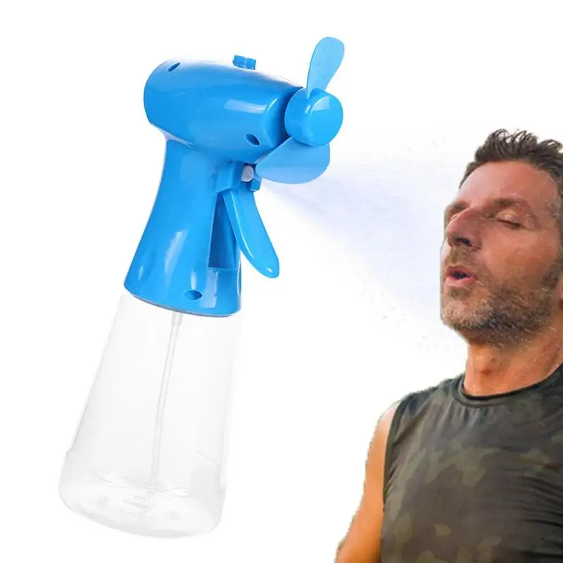 

Misting Fan Personal Fan Travel Cooling Fans Battery Operated For Gardening BBQ Beach Camping Hiking Spray Water