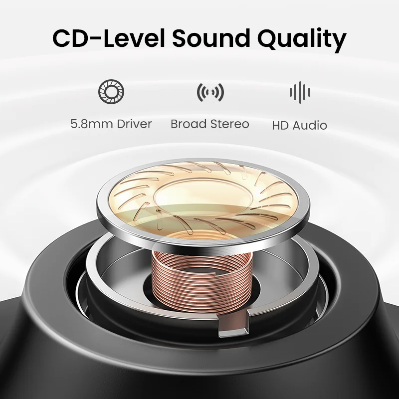 UGREEN TWS Wireless Bluetooth 5.0 Earphones Qualcomm aptX True Wireless Stereo Earbuds Superbass Headphones 27H Playtime 2 Mode