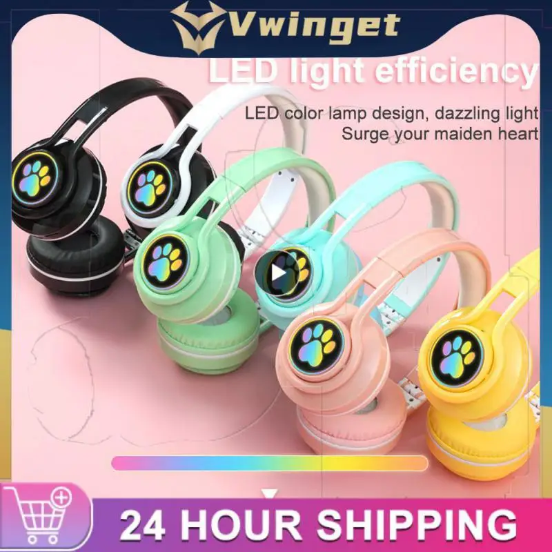 

400h Standby Time Wireless Earphone Large Capacity Battery Headset 6 Colors 400mah Luminous Headphones Tws Earbuds