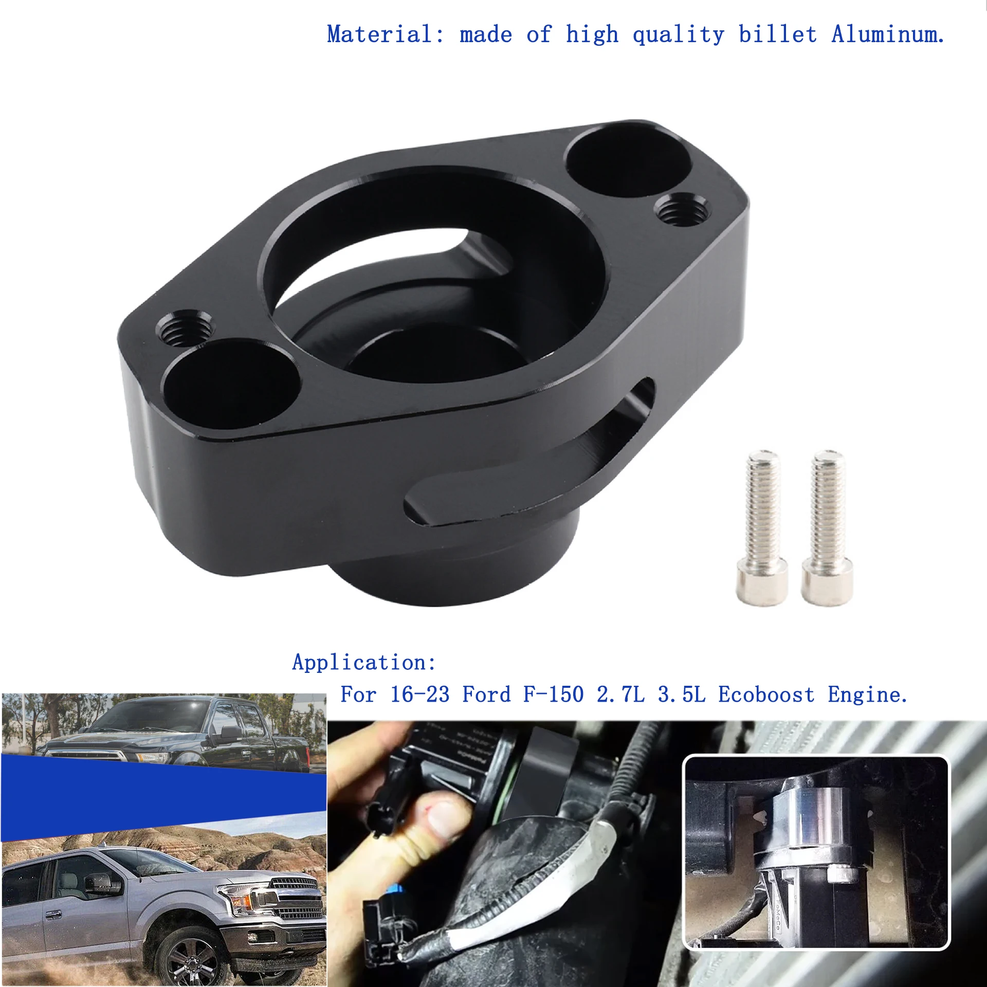 Адаптер турбовыдувного клапана BOV замена для двигателя Ford F-150 2 7 л 3 5 Ecoboost 2016-2023 гг.